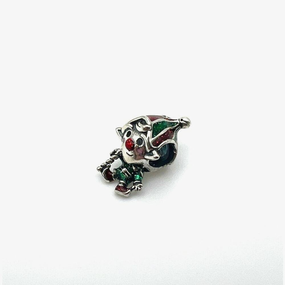New Christmas Elf Charm with Swiveling Head for European Bracelet
